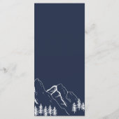 Outdoor Mountains Pine Tree Hochzeit Menükarte (Rückseite)
