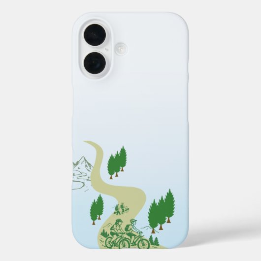 Outdoor-MTB-Fahrer-Silhouette-Design Case-Mate iPhone Hülle (Rückseite)