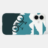 Outdoor-MTB-Fahrer-Silhouette-Design Case-Mate iPhone Hülle (Rückseite (Horizontal))