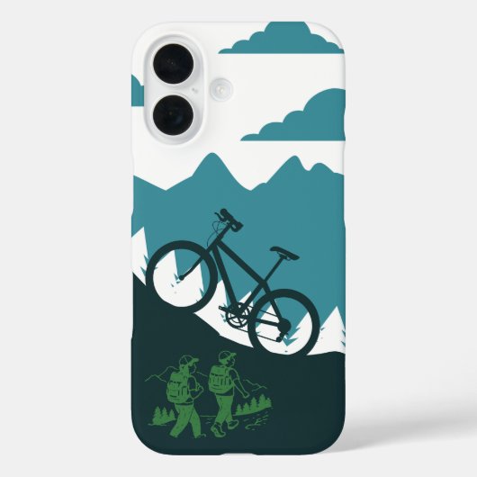 Outdoor-MTB-Fahrer-Silhouetten-Design Case-Mate iPhone Hülle (Rückseite)