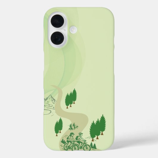 Outdoor-MTB-Fahrer-Silhouetten-Design Case-Mate iPhone Hülle (Rückseite)