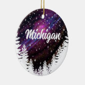 Outdoor Natur Nachthimmel - anpassbarer Text Keramik Ornament (Rechts)