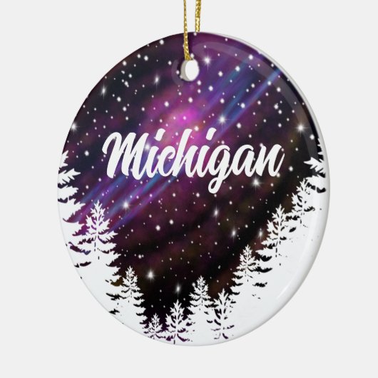 Outdoor Natur Nachthimmel - anpassbarer Text Keramik Ornament (Links)