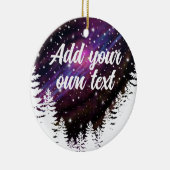 Outdoor Natur Nachthimmel - anpassbarer Text Keramik Ornament (Rechts)