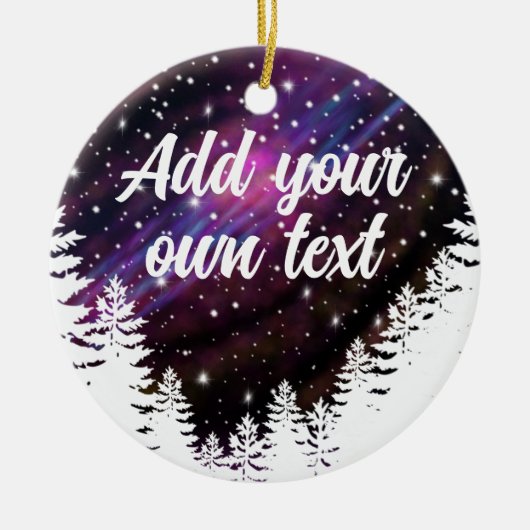 Outdoor Natur Nachthimmel - anpassbarer Text Keramik Ornament (Vorne)