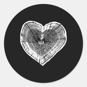 Outdoor Nature Lover Tree Ring Herz Erde Tag 1 Runder Aufkleber