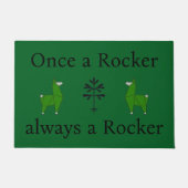 Outdoor "Once a Rocker" Türmatte grün (Vorderseite)