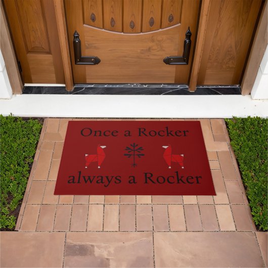 Outdoor "Once a Rocker" Türmatte rot (Außenbereich)