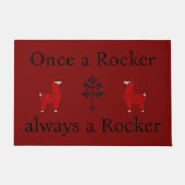 Outdoor "Once a Rocker" Türmatte rot (Vorderseite)