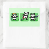 Outdoor Pandas Rechteckiger Aufkleber (Tasche)
