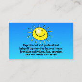 Outdoor Play Kinderbetreuung Visitenkarte (Rückseite)