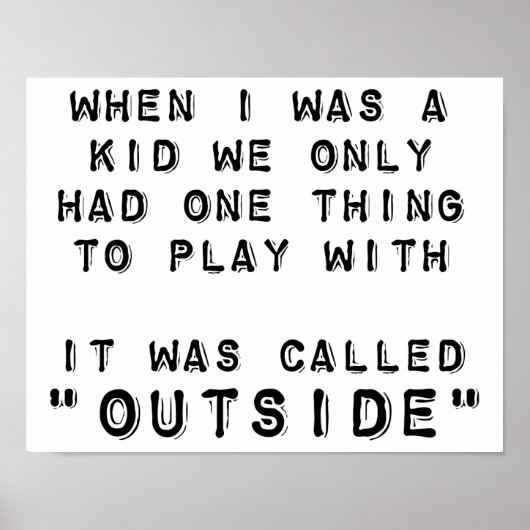 Outdoor-Poster spielen Poster (Vorne)