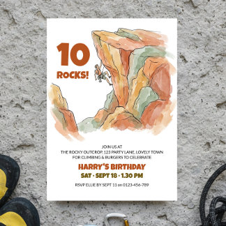 Outdoor-Rockclimbing-Abenteuer-Geburtstag Einladung
