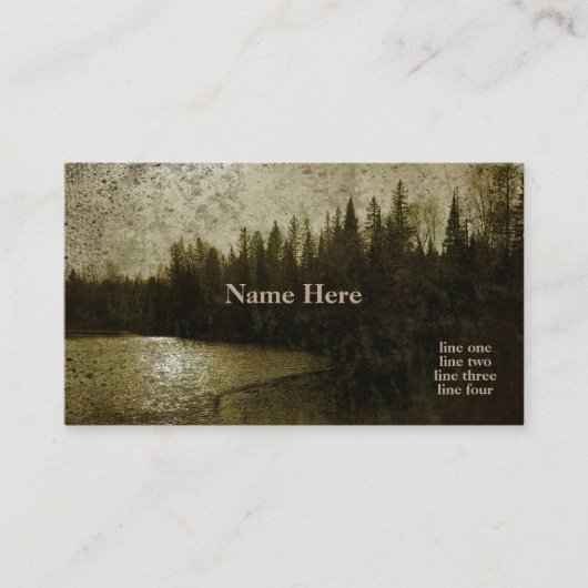 Outdoor Rustic Landschaft Business Cards Visitenkarte (Vorderseite)