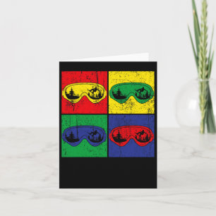 Outdoor Snowboarden Pop Art Sport Snowboarder Karte