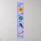 Outdoor Space Rockets Growth Chart Behalte bei 8x4 Poster (Vorne)