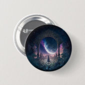 Outdoor Space Surreal Fantasy Art Button (Vorne & Hinten)
