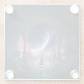 Outdoor Space Surreal Fantasy Art Glasuntersetzer (Rückseite)