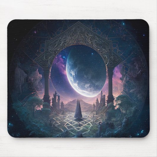Outdoor Space Surreal Fantasy Art Mousepad (Vorne)