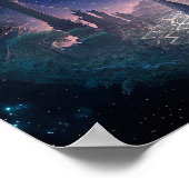 Outdoor Space Surreal Fantasy Art Poster (Ecke)