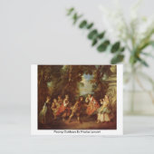 Outdoor-Spiel von Nicolas Lancret Postkarte (Stehend Vorderseite)
