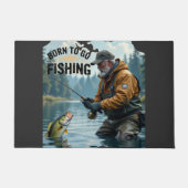 Outdoor Sport Fischen Vater Fußmatte (Vorderseite)