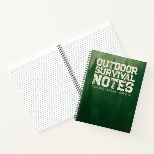 Outdoor Survival Notes – Forest Background Notizblock (Innenseite)