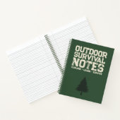 Outdoor Survival Notes Green Forest Notebook Cover Notizblock (Innenseite)