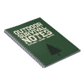 Outdoor Survival Notes Grüner Wald Notizbuch Notizblock (Rechte Seite)