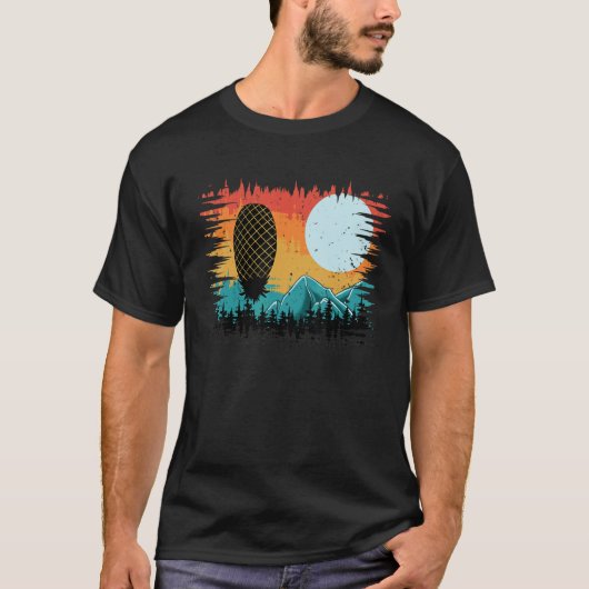 Outdoor Swinger Hiking Camping Retro Upside Down P T-Shirt (Vorderseite)