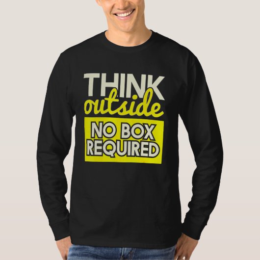 Outdoor Think Outside Keine Box Wanderfans T-Shirt (Vorderseite)