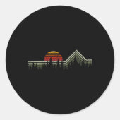 Outdoor Travel Nature Designs Uni Erwachsene Retro Runder Aufkleber (Vorderseite)