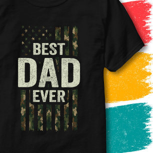 Outdoor-Vater-Flagge Bester Vater überhaupt Camo A T-Shirt