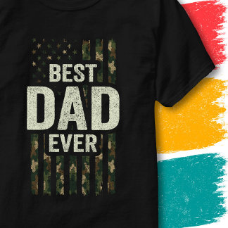 Outdoor-Vater-Flagge Bester Vater überhaupt Camo A T-Shirt