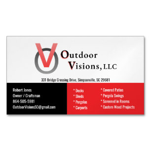 Outdoor Visions, LLC Original Magnetisch  Magnetische Visitenkarte