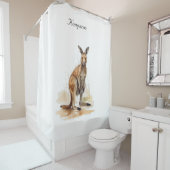 Outdoor Wanderer: Wasserfarbe Duschvorhang (Beispiel)