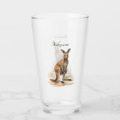Outdoor Wanderer: Wasserfarbe Kangaroo Brauch Glas (Rückseite)