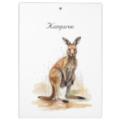Outdoor Wanderer: Wasserfarbe Kangaroo Brauch Klemmbrett (Rückseite)