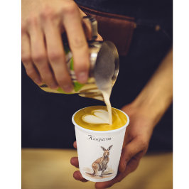 Outdoor Wanderer: Wasserfarbe Kangaroo Brauch Pappbecher