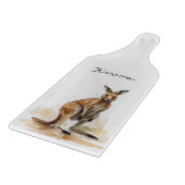 Outdoor Wanderer: Wasserfarbe Kangaroo Brauch Schneidebrett (Ecke)