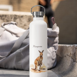 Outdoor Wanderer: Wasserfarbe Kangaroo Brauch Trinkflasche