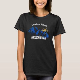 Outdoor-Wandern Argentinien Mountain Compass Grafi T-Shirt