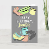 Outdoor-Wandern und Camping-Fanggerät Personalisie Karte (Vorderseite)