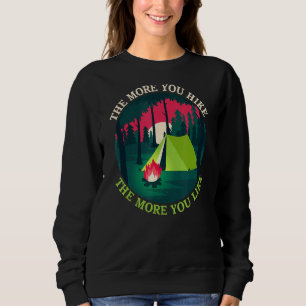 Outdoor Wanderzelt Grafisches Camping in Bergen Sweatshirt