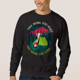 Outdoor Wanderzelt Grafisches Camping in Bergen Sweatshirt
