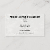 Outdoor Wedding Photographer Event Planner Visitenkarte (Rückseite)