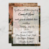 Outdoor Wedding Reception Table Background Einladung (Vorne/Hinten)