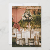 Outdoor Wedding Reception Table Background Einladung (Rückseite)