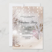 Outdoor Winters Szene Weihnachtsfest Party Einladung (Vorderseite)