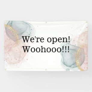 Outdoor Wir sind Open Sign Banner